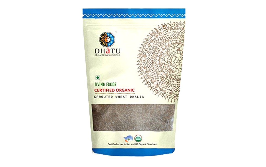Dhatu Certified Organic Sprouted Wheat Dhalia   Pack  500 grams